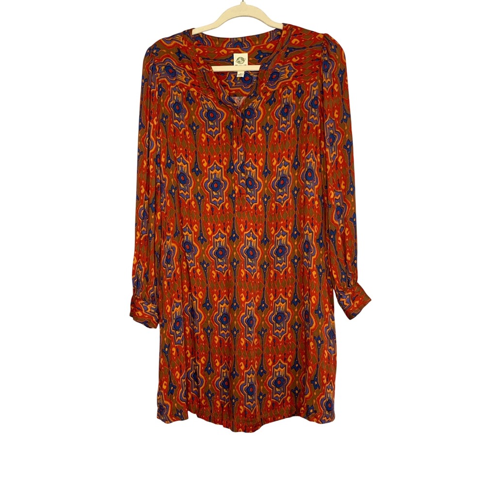 TINY Anthropologie Women's Small Red Rosemary Tunic Dress with Long Sleeves.